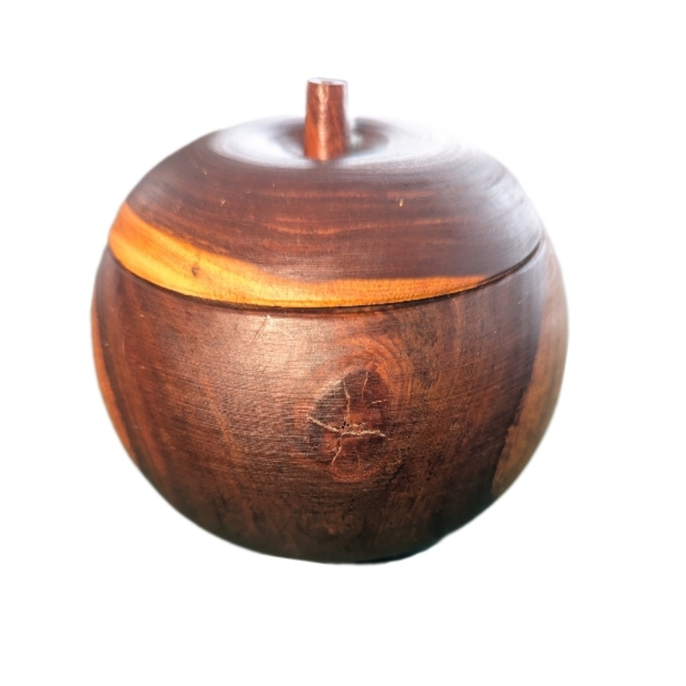 Wooden Apple Container With Lid